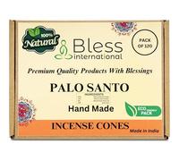 Bless International Palo Santo - Conos de incienso 100% natural, hechos a mano, orgánicos, sin químicos, para purificación, relajación, positividad, yoga, meditación, los mejores aromas (120 unidades)