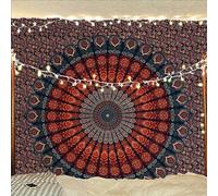 Bless International Tapiz de pared de estilo indio, hippie, bohemio, psicodélico, pavo real, mandala