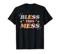 Bless This Mess Christian Faith Inspirational Women Camiseta