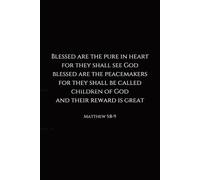 Blessed Are The Pure In Heart: Christian Notebook - Faith Inspired Journal with Bible Theme Cover | Inspirational Prayer & Scripture Notebook | Lined ... Daily Devotion, Church, Study & Reflection