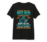 Blessed Are The Welder Fabricators Welding Welders Camiseta Premium