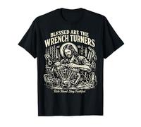 Blessed Are The Wrench Turners Biker mecánico Camiseta