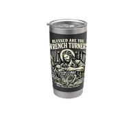 Blessed Are The Wrench Turners biker mecánico Vaso térmico de acero inoxidable de doble pared