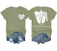 Blessed are Those Who Mourn for They Shall Be Comforted - Camiseta con cuello en V, verde oliva, 3XL
