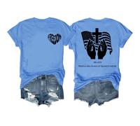 Blessed are Those Who Mourn for They Shall Be Comforted Camiseta Freedom, Azul (carolina blue), XL