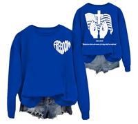Blessed Are Those Who Mourn For They Shall Be Comforted - Sudadera Freedom, azul real, S