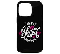 Blessed Beyond Measure Simply Blessing ART EN LA PARTE POSTERIOR Carcasa para iPhone 13 Pro