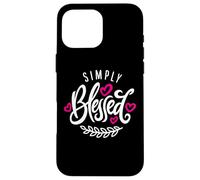 Blessed Beyond Measure Simply Blessing ART EN LA PARTE POSTERIOR Carcasa para iPhone 16 Pro Max