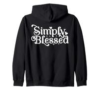 Blessed Beyond Measure Simply Blessing ART EN LA PARTE POSTERIOR Sudadera con Capucha