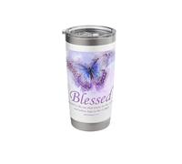 Blessed Bible Verse: Women's Christian Faith Jeremiah 17:7 Vaso térmico de acero inoxidable de doble pared