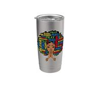 Blessed Black Queen Orando Madre Mandala Mujeres Negras Orar Vaso térmico de acero inoxidable de doble pared