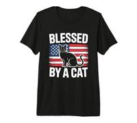 Blessed by A Cat Camiseta Premium