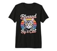Blessed by A Cat Camiseta Premium