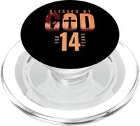 Blessed by God For 14 Years 14th Birthday Tema religioso PopSockets PopGrip para MagSafe