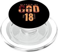 Blessed by God For 18 Years 18th Birthday Tema religioso PopSockets PopGrip para MagSafe