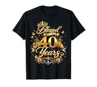 Blessed by God for 40 Years Old Women 40th Birthday Queen Camiseta