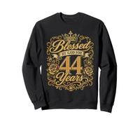 Blessed by God for 44 Years Old Women 44th Birthday Queen Sudadera