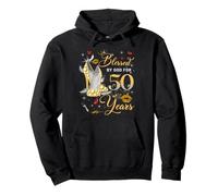 Blessed by God for 50 Years Old Women 50th Birthday Queen Sudadera con Capucha