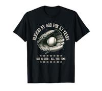 Blessed by God For 53 Years Old Baseball Regalos de cumpleaños número 53 Camiseta