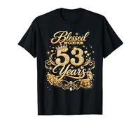 Blessed by God for 53 Years Old Women 53rd Birthday Queen Camiseta