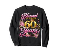 Blessed by God for 60 Years Old Women 60th Birthday Queen Sudadera