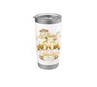 Blessed by God for 60 Years Old Women 60th Birthday Queen Vaso térmico de acero inoxidable de doble pared