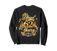 Blessed by God for 62 Years Old Women 62nd Birthday Queen Sudadera