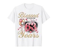 Blessed by God for 63 Years Old Women 63rd Birthday Queen Camiseta