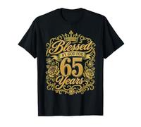 Blessed by God for 65 Years Old Women 65th Birthday Queen Camiseta