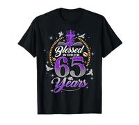 Blessed by God for 65 Years Old Women 65th Birthday Queen Camiseta