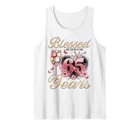 Blessed by God for 65 Years Old Women 65th Birthday Queen Camiseta sin Mangas