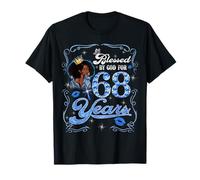Blessed by God for 68 Years Old Women 68th Birthday Queen Camiseta