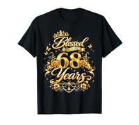 Blessed by God for 68 Years Old Women 68th Birthday Queen Camiseta