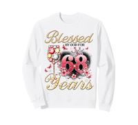Blessed by God for 68 Years Old Women 68th Birthday Queen Sudadera