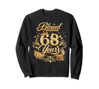 Blessed by God for 68 Years Old Women 68th Birthday Queen Sudadera
