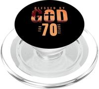 Blessed by God For 70 Years 70th Birthday Tema religioso PopSockets PopGrip para MagSafe
