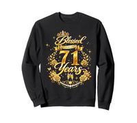 Blessed by God for 71 Years Old Women 71st Birthday Queen Sudadera
