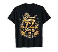 Blessed by God for 72 Years Old Women 72nd Birthday Queen Camiseta