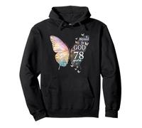 Blessed by God for 78 años Butterfly Art 78th Birthday Sudadera con Capucha