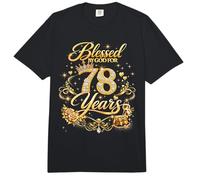 Blessed by God for 78 Years Old Women 78th Birthday Queen Comfort Colors Adult Heavyweight T-Shirt