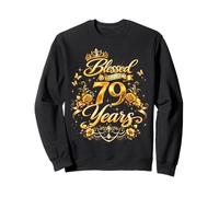 Blessed by God for 79 Years Old Women 79th Birthday Queen Sudadera
