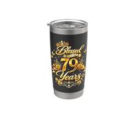 Blessed by God for 79 Years Old Women 79th Birthday Queen Vaso térmico de acero inoxidable de doble pared