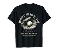 Blessed by God For 82 Years Old Baseball Regalos de cumpleaños número 82 Camiseta