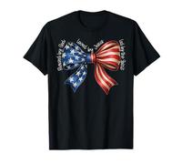 Blessed By God Loved By Jesus - Arco de coqueta con bandera estadounidense Camiseta