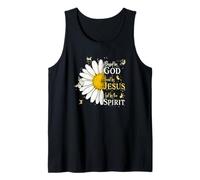 Blessed by God Loved by Jesus Led by Spirit Faith Camiseta sin Mangas
