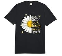 Blessed by God Loved by Jesus Led by Spirit Faith Comfort Colors Adult Heavyweight T-Shirt