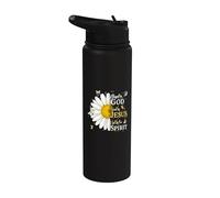 Blessed By God Loved By Jesus Led By Spirit Faith Stainless Steel Insulated Water Bottle