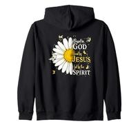 Blessed by God Loved by Jesus Led by Spirit Faith Sudadera con Capucha