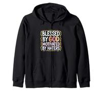 Blessed By God Motivated By Haters Positividad |----- Sudadera con Capucha