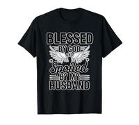 Blessed by God Spoiled by My Husband Protected by Both Camiseta